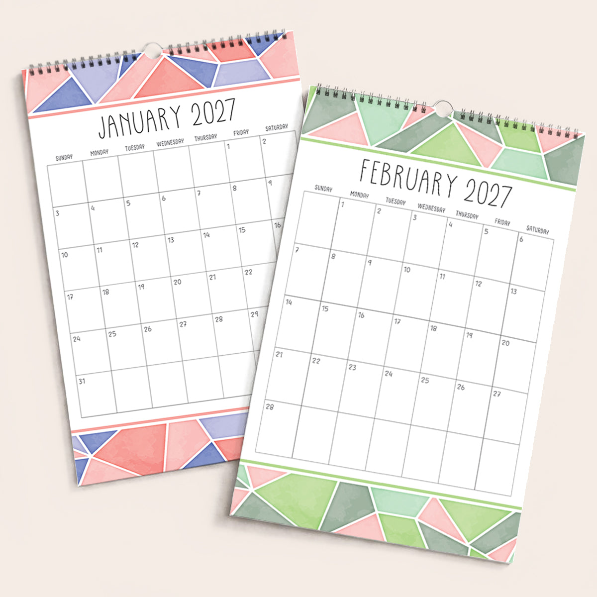 2027 Mosaic Wall Calendar